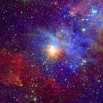 Composite image of Eta Carinae, a famed variable star with the nebula around it.